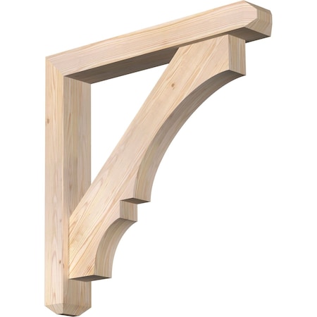 Ekena Millwork Balboa Craftsman Smooth Bracket w/ Offset Brace, Douglas Fir, 5 1/2"W x 36"D x 36"H BKT0604X36X36BOA04SDF